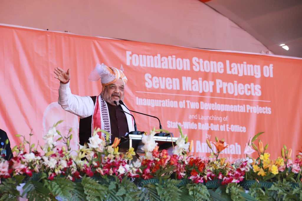 पूर्वोत्तर में BJP की सरकार बनने के बाद विद्रोहियों ने डाले हथियार: अमित शाह